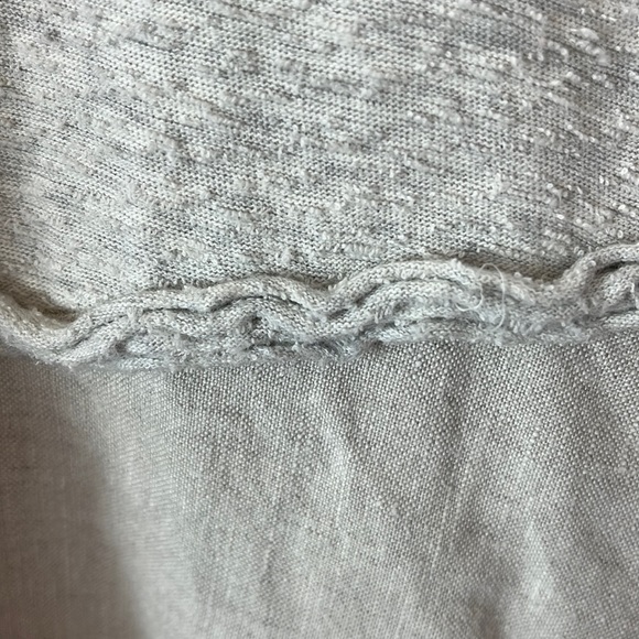 Anthropologie Maeve Dress Patchwork Linen Blend Raw Edges Nubby Women M - Picture 5 of 10